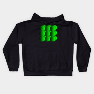 Fluorescent Spheres | Gradient Neon Green Kids Hoodie